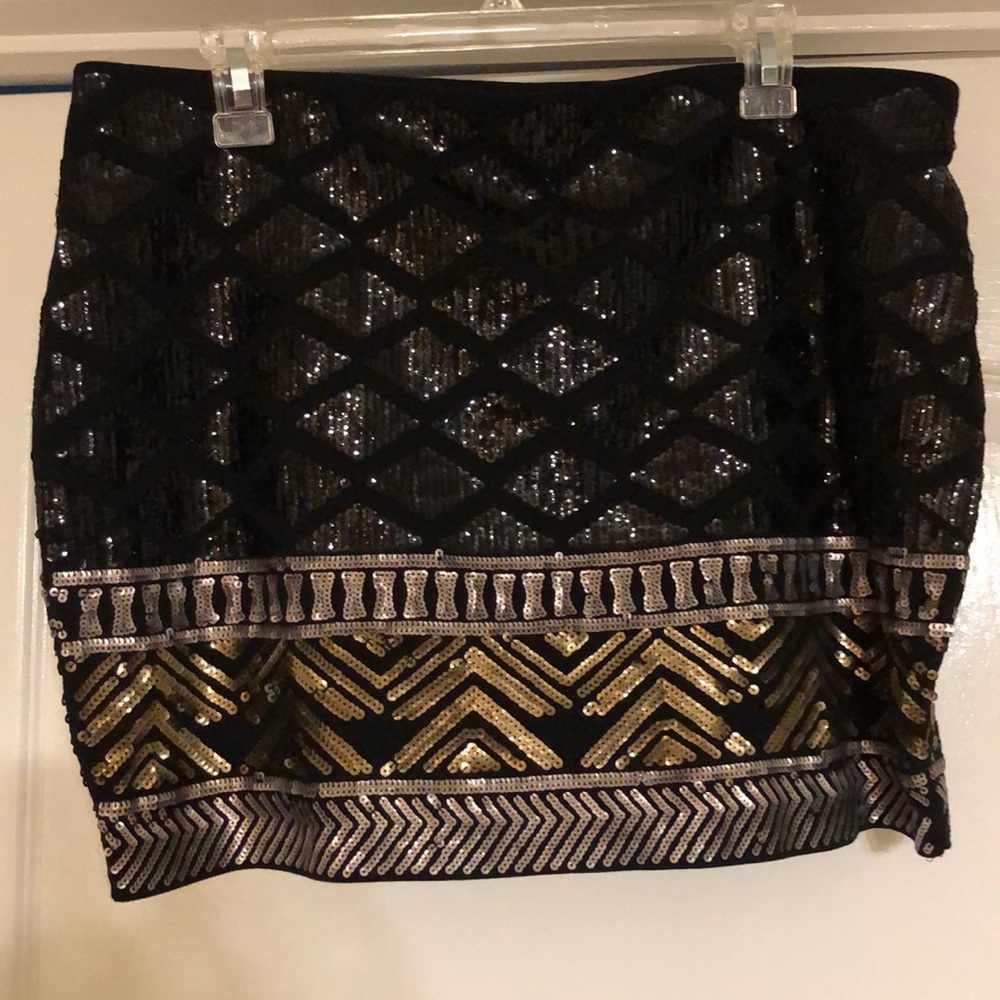 Express Sequined Pull-on Skirt